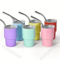 ราคา 1ชิ้นแก้วน้ําออกแบบถ้วยช็อต3ออนซ์สแตนเลสยิงแก้วที่มีฝาปิดและฟางฉนวนดื่มถ้วยสําหรับบาร์ผับคลับ,ร้านอาหารใช้ในบ้าน เครื่องดื่ม (44702267686)