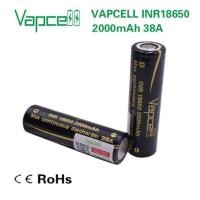 ราคา Vapcell INR18650 2000mAh 38A 2ก้อนแถมกระเป๋าใส่ถ่าน ของแท้ (2673126643)