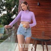 ราคา Atipashop - JEANS 1112 สียีนส์อ่อน กางเกงยีนส์ ยีนส์ขาสั้น ทรงสวย ทรงเอวสูง พับปลาย (19320258205)