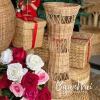 ราคา บ้านหวาย-แจกันหวายสาน ทรงสูง แจกันใส่ดอกไม้ (25906898901)