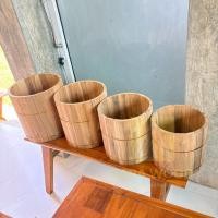 ราคา ✅ส่งฟรี CR.W ถังใส่ข้าวสารไม้สัก 9/10/11/12 นิ้ว ถังใส่น้ำหวาน ถังไม้ทรงกลม ไม้สักทอง (28894234864)