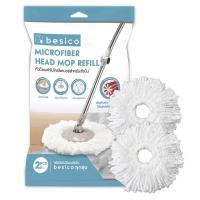ราคา เบสิโค อะไหล่ผ้าม็อบไมโครไฟเบอร์ รุ่น MH-02 สำหรับถังปั่น แพ็ค 2 (24147966654)
