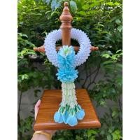 ราคา พวงมาลัยดอกพุดพลาสติก มาลัยคล้องมือ พวงมาลัยไหว้พระ ไหว้ครู วันพ่อวันแม่ (42218416129)