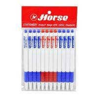 ราคา ปากกาลูกลื่น สีน้ำเงิน+สีแดง 0.7มม รุ่นH-208/300 (12ด้าม) ปากกา ตราม้า (23647047859)