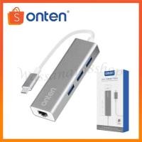 ราคา ONTEN OTN-9593 USB-C to 3-Ports USB 3.0 Hub with 100M Ethernet (41519624403)
