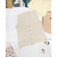 ราคา Papercutstep | เสื้อกั๊กไหมพรมถักสีขาวครีม (10864824045)
