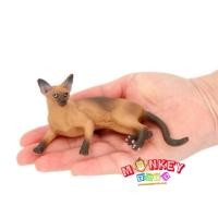 ราคา Monkey Toys โมเดลสัตว์ Cat แมว แมวไทย วิเชียรมาศ นอน แดงดำ ขนาด 11.60 CM (จากหาดใหญ่) (50401453728)