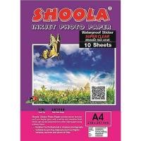 ราคา สติกเกอร์ใส ShollaSuper กันน้ำ อย่างดี SHOOLA INKJET PHOTO PAPER Waterproof A4 10 Sheet รับประกันคุณภาพอย่างดี 10 แผ่น (6387876759)