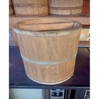 ราคา ถังข้าวสารไม้สักโบราณ ขนาด20ลิตร หูจับด้านใน ถังข้าวไม้สักโบราณ ถังตวงข้าวสาร (22115588283)