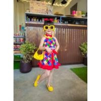 ราคา ชุดย้อนยุค คัลเลอร์ฟูล เดรสเด็ก พร้อมส่ง (ing) (29322028016)