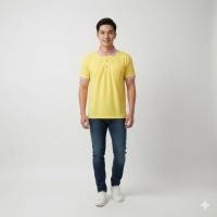 ราคา เสื้อโปโลสีเหลืองนาโน เป็นสีเหลืองอ่อน ปกขลิปชมพู สินค้ามีทั้งแบบชาย และแบบหญิง (25168697635)