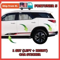 ราคา Toyota Fortuner Sticker Design 5 Car Body Side Lining Stripe Decal TRD Sportivo Stiker Pintu Kereta (53955308081)