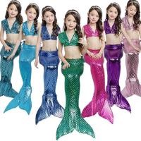 ราคา พร้อมส่ง / ชุดว่ายน้ำเด็ก ชุดนางเงือก รุ่น หางนางเงือก Mermaid Swimming Kids เมทัลลิค (6361396426)