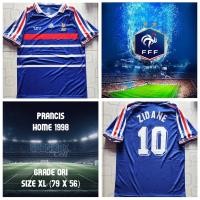 ราคา France Home Jersey 1998 France ZIDANE 10 Size XL (42976370567)