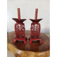 ราคา เชิงเทียนดีบุกสีแดงลายมังกรแพคคู่ (52953420267)