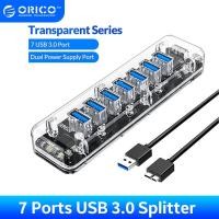 ราคา ORICO F7U โปร่งใส Series USB HUB Multi 7 พอร์ตความเร็วสูง USB3.0 Splitter พร้อมพอร์ต Micro USB สำหรับแล็ปท็อป PC Adapter (10822559751)