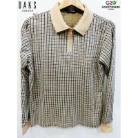 ราคา DAKS LONDON แท้ เสื้อยืดโปโลแขนยาวลาย SIGNATURE (2179114901)