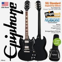 ราคา ⭐ศูนย์ไทย/USA Brand⭐ Epiphone® SG Standard Ebony กีตาร์ไฟฟ้า ทรง SG 22 เฟรต ดีไซน์ Inspired by Gibson + แถมฟรีกระเป๋า (7932584700)