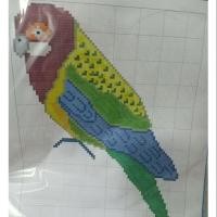 ราคา Pek behan sulaman sang burung nuri/ กระเป๋าสะพายข้าง/ Parrot cross stitch วัสดุแพ็ค (23843713672)