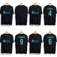 ราคา Liverpool Roberto Firmino Thiago Virgil เสื้อยืดสําหรับผู้ชายผู้หญิงสีดําสีขาว Tees คอกลม Unisex T เสื้อ Tops (41521892704)