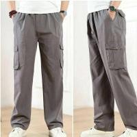 ราคา ▥ แฟชั่นผ้าฝ้ายหลวมหลายกระเป๋า Men 'S Cargo กางเกงใหม่ Classic Elastic เอวเยาวชนสบายๆกางเกงผู้ช (26186763600)