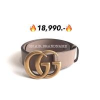 ราคา New gucci belt สีหายาก สวยมาก 4 cm. (2794434458)