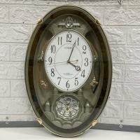 ราคา [นาฬิกามือสองญี่ปุ่น] #WR5 นาฬิกาแขวนระบบวิทยุ CITIZEN จอกระจก บอดี้พลาสติก นาฬิกา clock (28903486700)