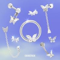 ราคา ต่างหู BUTTERFLY สีขาว หลากหลายตําแหน่ง - WHITE BUTTERFLY COLLECTION COCKSTOCK (24529578191)