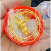 ราคา สร้อยคอ24k.2สลึงยาว18" พร้อมจี้ลาบู้2สลึง (22652609143)