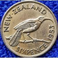 ราคา เหรียญ​นิวซีแลนด์​ New​Zealand, 6 Pence, (ยุค​Elizabeth II), #​3380L, ใช้แล้ว (22357044723)