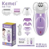 ราคา KEMEI KM-7108 4in1 เครื่องถอนขนไฟฟ้า เครื่องกำจัดขน เครื่องถอนขน ที่ถอนขนรักแร้ เครื่องบดเท้า (29909847618)