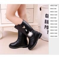 ราคา รองเท้าดรัมเมเยอร์ รองเท้าบู๊ทเด็กหญิงสีดำ (3416145125)