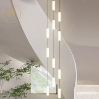ราคา Nordic Designer Minimalist Stair Light Modern Minimalist Duplex VillaloftApartment Staircase Super Long Chandelier ERC8 (23457141773)