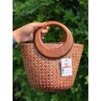 ราคา ทรงแตงโม 7*7 นิ้ว ซับซิป กระเป๋าสาน กระจูด กระเป๋าแฮนด์เมด handmade ตะกร้าสาน กระเช้าสาน (18660628322)