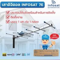 ราคา INFOSAT เสาอากาศทีวีดิจิตอล รุ่น ANT-HD7E +ขาโค้ง พร้อมสาย RG6 ยาวตามชุด (4976557243)