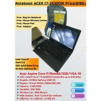 ราคา โน๊ตบุ๊คมือสอง ราคาถูก Notebook ACER Core i7 Ram 8G SSD 120G แบตเตอรี่ใหม่เกะกล่อง ของแถมใหม่5รายการ (20546372932)