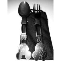 ราคา ชุดช้อนส้อมพับได้ดิสนีย์(ของสะสม7-11) พร้อมถุงผ้าสีดำ (47940757)