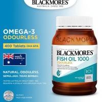 ราคา Blackmores Odorless ธรรมชาติคุณภาพสูง OMEGA- 3 Fish Oil 1000mg 400 แคปซูล EXP:2027 (47251727691)