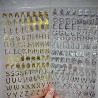 ราคา สติ๊กเกอร์ ตัวอักษรภาษาอังกฤษ A-Z มี 2 สี ทอง&เงิน (24856659611)