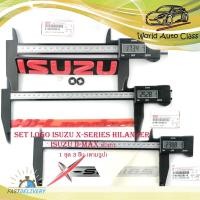 ราคา โลโก้ isuzu ติดกระจังหน้า สีแดง + Hi-lander สีแดง + x-series ของแท้ OEM ใส่ isuzu d-max อีซูซุ TFR (ดูไซส์ตามรูป) (19400868194)