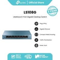 ราคา TP-Link LS108G 8-Port Gigabit Switch 10/100/1000Mbps Desktop Switch Unmanaged Plug & Play (42975658418)