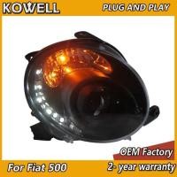 ราคา Car Styling for Fiat 500 Head Light 2011-2014 Fiat500 Head Light DRL Turn Signal Low High Beam Proj (43077906241)