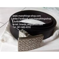 ราคา เข็มขัด Coach หนัง Saffiano สีดำ ใหม่ แท้ พร้อมถุงผ้า (59984225)