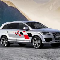 ราคา ประตูรถกราฟิกสติกเกอร์ไวนิล Decal ภายนอกกันน้ําอุปกรณ์ตกแต่งสําหรับ Audi Q7 4M 4L Quattro S Line 2020 2016 2017 2018 (48105431215)