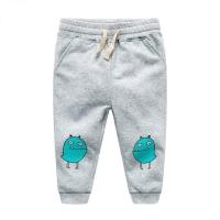 ราคา [90][110][130] กางเกงวอร์มเด็ก สีเทา ลายสัตว์ประหลาด (18710248229)