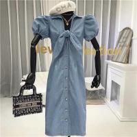 ราคา Dress jean เดรสยีนส์ ผูกโบว์ (6175020982)