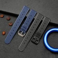 ราคา Fherman สายนาฬิกายาง 20 มม.22 มม.สายนาฬิกาสําหรับ seiko SRP777J1 นาฬิกาดําน้ําสร้อยข้อมือกันน้ําสีฟ้าสีป้องกันฝุ่น (52356041338)