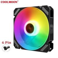 ราคา พัดลมเคส Coolmoon Quiet Moon RGB 6Pin 120mm. (25523434305)