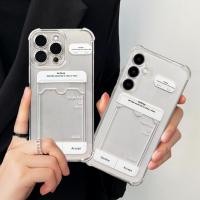 ราคา เคสใสลายมีช่องใส่บัตร เคสนิ่ม สำหรับ iP11'12'13'14'15'16'PRO'MAX OPPO A3X A38 RENO VIVO Y20 Y17 SAMSUNG A15 A23 S23 S24 (29074128176)