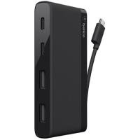 ราคา Belkin USB-C 4-Port Mini Hub 2 x USB-C and 2 x USB-A Black (F4U090btBLK) (7105220353)